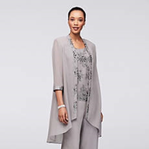 Le Bos Pants - Le Bos  gray sequined evening pants outfit